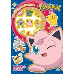 Pokemon - Star Simli Çıkartmalı Boyama Kitabı