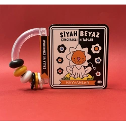 Siyah -  Beyaz Çıngıraklı Kitaplar -  Hayvanlar (Ciltli)