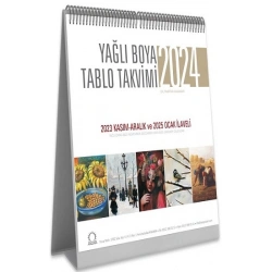 Yağlı Boya Tablo Takvimi 2024 Masa Takvimi