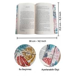 Yaprak Desenli Ayarlanabilir Kitap Kılıfı