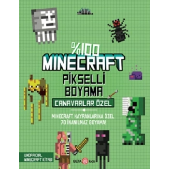 %100 Minecraft Pikselli Boyama Canavarlar Özel