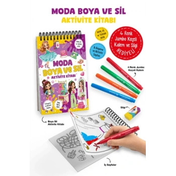 Moda – Boya ve Sil Aktivite Kitabı