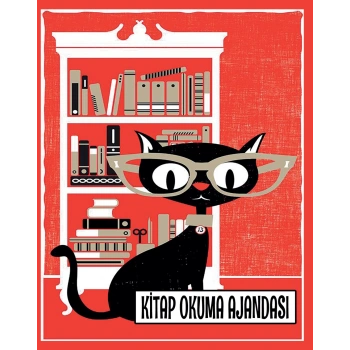 Kitap Okuma Ajandası - Gözlüklü Kedi