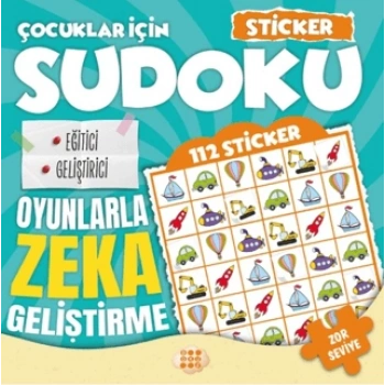 Çocuklar İçin Sudoku - Sticker Hediyeli Zor Seviye 1