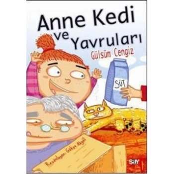 Anne Kedi ve Yavruları  (Renkli Resimli Büyük Boy)