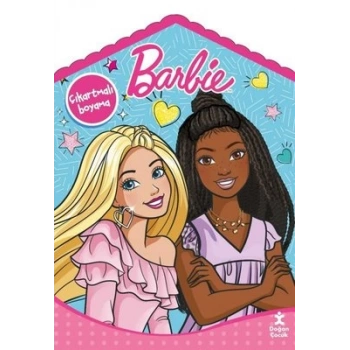 Barbie Evde Çıkartmalı Boyama Kitabı