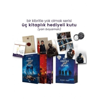 Bir Kibritle Yok Olmak Serisi - Üç Kitaplık Yan Boyamalı Hediyeli Kutu (Ciltli)