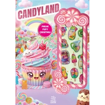 Candyland - Puffy Parlak Çıkartmalı Boyama Kitabı