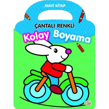 Çantalı Renkli Kolay Boyama- Mavi Kitap