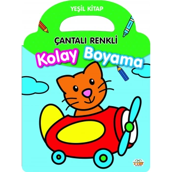 Çantalı Renkli Kolay Boyama- Yeşil Kitap
