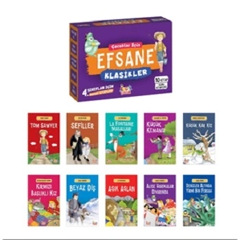 Çocuklar İçin Efsane Klasikler (10 Kitap+Soru Kitapçığı)