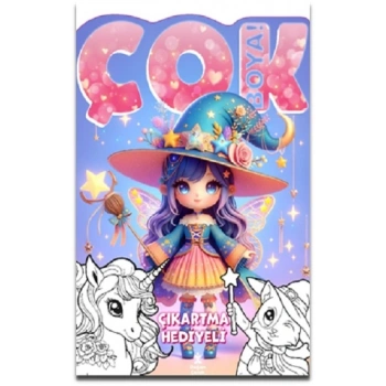 Çok Boya! Çıkartmalı Dev Boyama Kitabı-Sihir