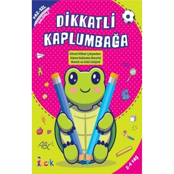 Dikkatli Kaplumbağa - Yaz Sil (Kalemli)