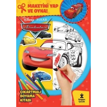 Disney Pixar Arabalar - Çıkartmalı Boyama Kitabı - Maketini Yap ve Oyna!