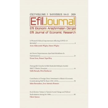 Efil Ekonomi Araştırmaları Dergisi Cilt: 3 Sayı  10-11