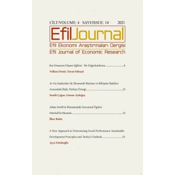 Efil Ekonomi Araştırmaları Dergisi Cilt 4 Sayı 14