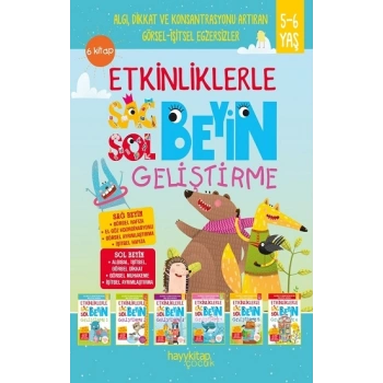 Etkinliklerle Sağ Beyin Sol Beyin Geliştirme (5-6 Yaş) 6’lı Set