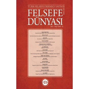 Felsefe Dünyası Dergisi Sayı 74