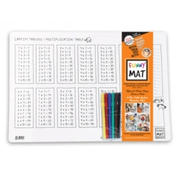 Funny Mat Çarpım Tablosu - Çalışma Masam (2 Paket 6lı Keçeli Kalem)