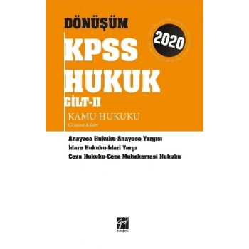 Gazi Kitabevi Dönüşüm Kpss Hukuk Cilt II Kamu Hukuku Çalışma Kitabı