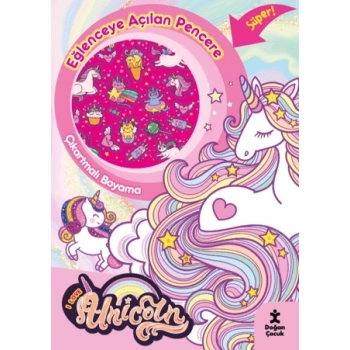 I Love Unicorn Eğlenceye Açılan Pencere Çıkartmalı Boyama Kitabı