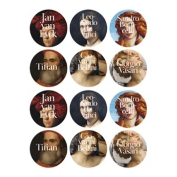 İkonik Tablolar Sticker  (12’li)