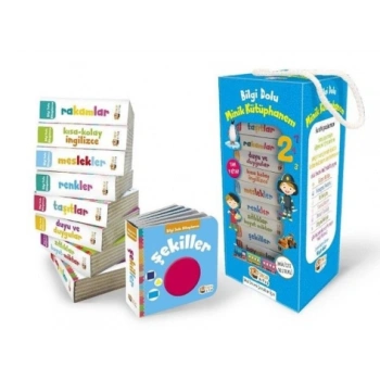 İngilizce Destekli Bilgi Dolu Minik Kütüphanem -8 Kitap Mavi Kutu