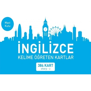 İngilizce Kelime Öğreten Kartlar Mavi Kutu (Sharp-z)