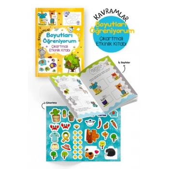 Kavramlar - Boyutları Öğreniyorum - Çıkartmalı Etkinlik Kitabı