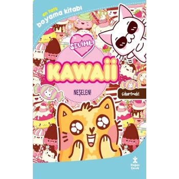 Kawaii Neşelen - En Tatlı Çıkartmalı Boyama Kitabı