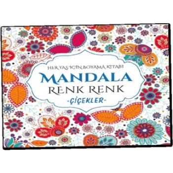 Mandala Renk Renk Çiçekler