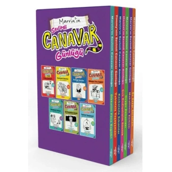 Marvinin Sevimli Canavar Günlüğü Seti - 7 Kitap Takım - Kutulu