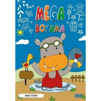 Mega Boyama - Mavi Kitap