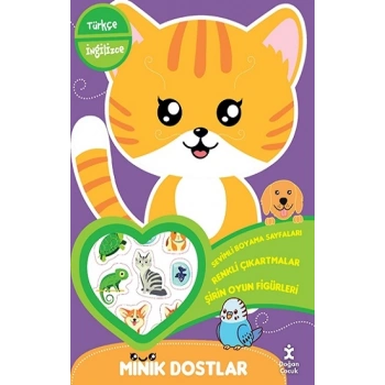 Minik Dostlar Evinin Yanında Boyama Kitabı