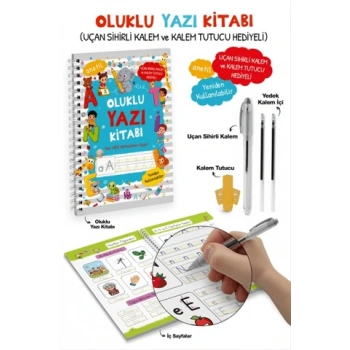 Oluklu Yazı Kitabı (Uçan Sihirli Kalem ve Kalem Tutucu Hediyeli)