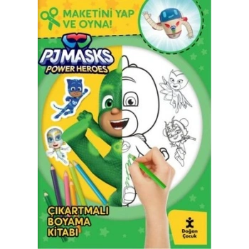 Pjmasks Power Heroes Çıkartmalı Boyama Kitabı - Maketini Yap ve Oyna!