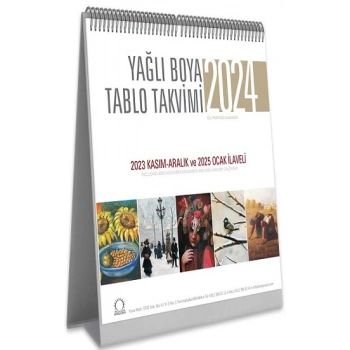 Yağlı Boya Tablo Takvimi 2024 Masa Takvimi