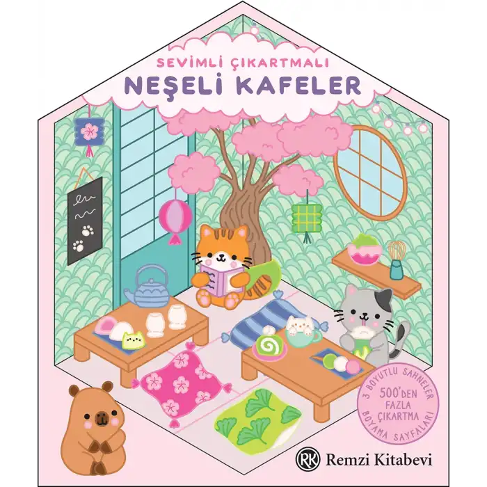 Sevimli Çıkartmalı Neşeli Kafeler