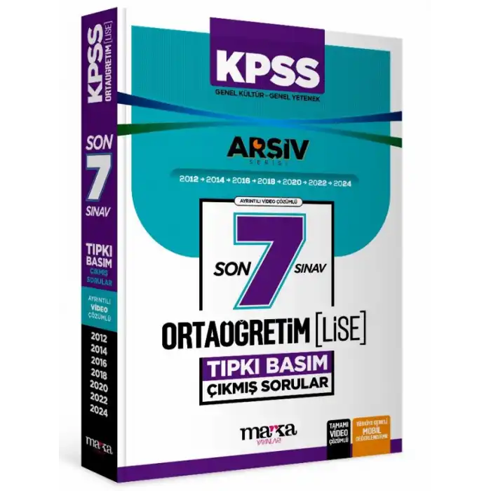 KPSS Ortaöğretim-Lise Son 7 Sınav Arşiv Serisi Tıpkı Basım Fasikül Fasikül Çıkmış Sorular