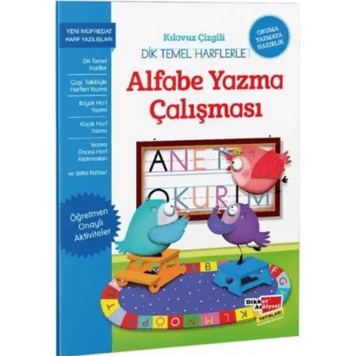 Kılavuz Çizgili Dik Temel Harflerle Alfabe Yazma Çalışması