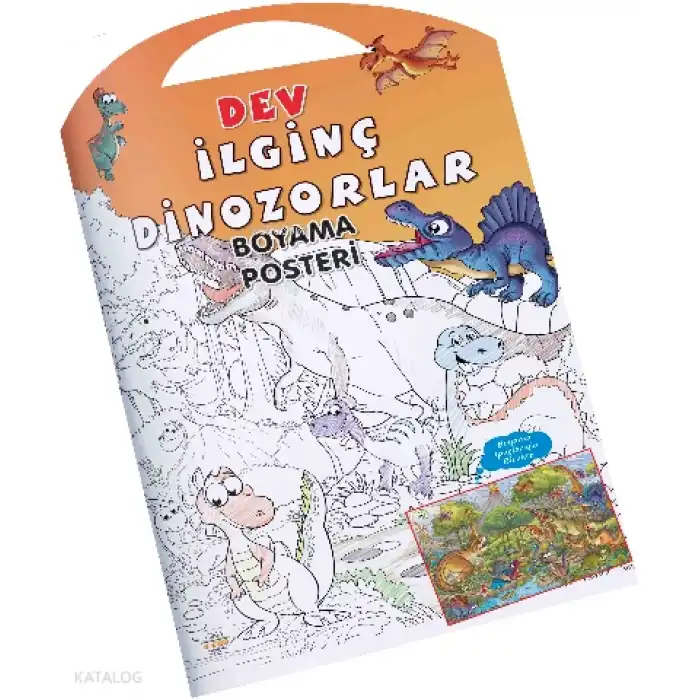 İlginç Dinozorlar Boyama Posteri