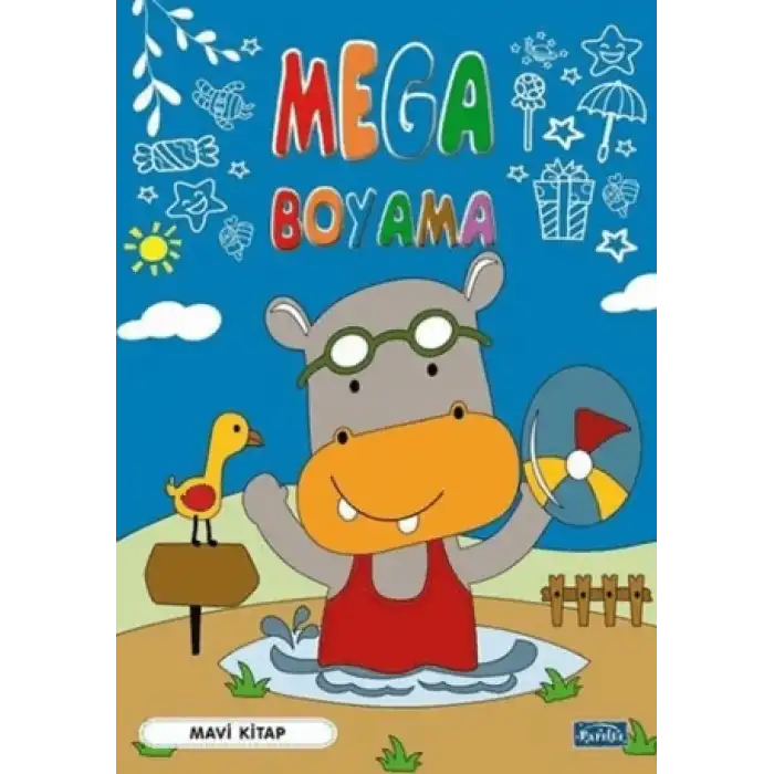 Mega Boyama - Mavi Kitap