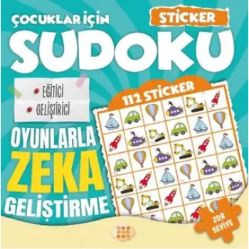 Çocuklar İçin Sudoku - Sticker Hediyeli Zor Seviye 1