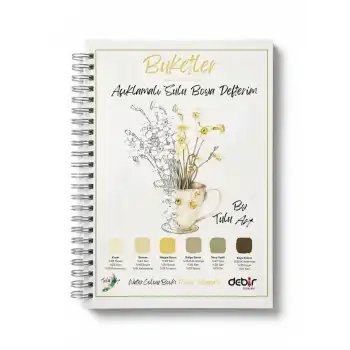 Açıklamalı Sulu Boya Defterim - Buketler