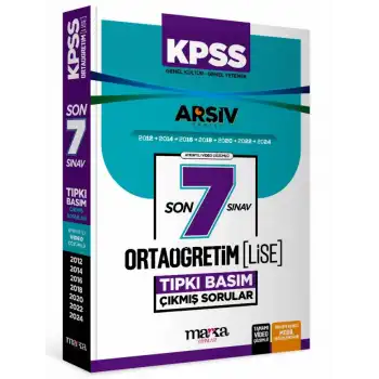 KPSS Ortaöğretim-Lise Son 7 Sınav Arşiv Serisi Tıpkı Basım Fasikül Fasikül Çıkmış Sorular