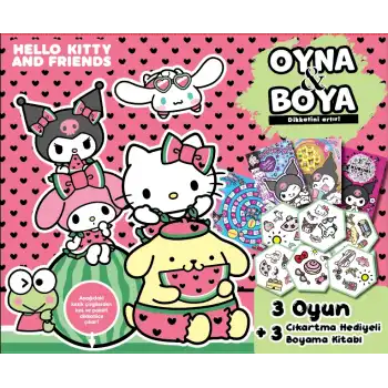 Hello Kitty and Friends Oyna ve Boya Kutulu Set