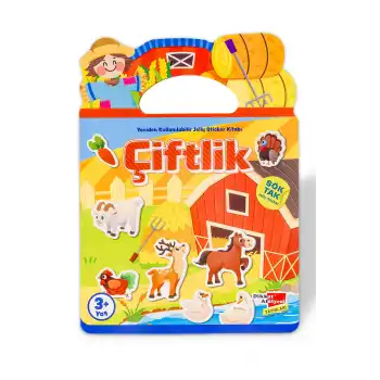Çiftlik Sök Tak Yeniden Kullanılabilir Jelly Etkinlik Sticker Kitabı