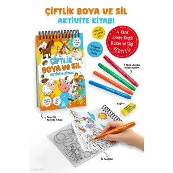 Çiftlik – Boya ve Sil Aktivite Kitabı
