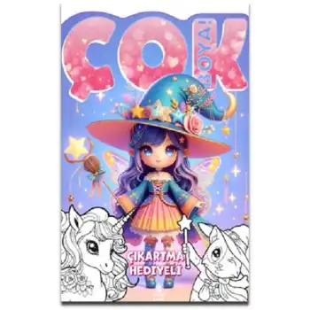 Çok Boya! Çıkartmalı Dev Boyama Kitabı-Sihir