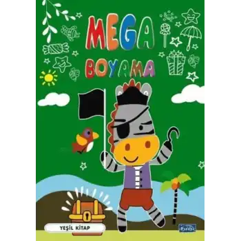 Mega Boyama - Yeşil Kitap